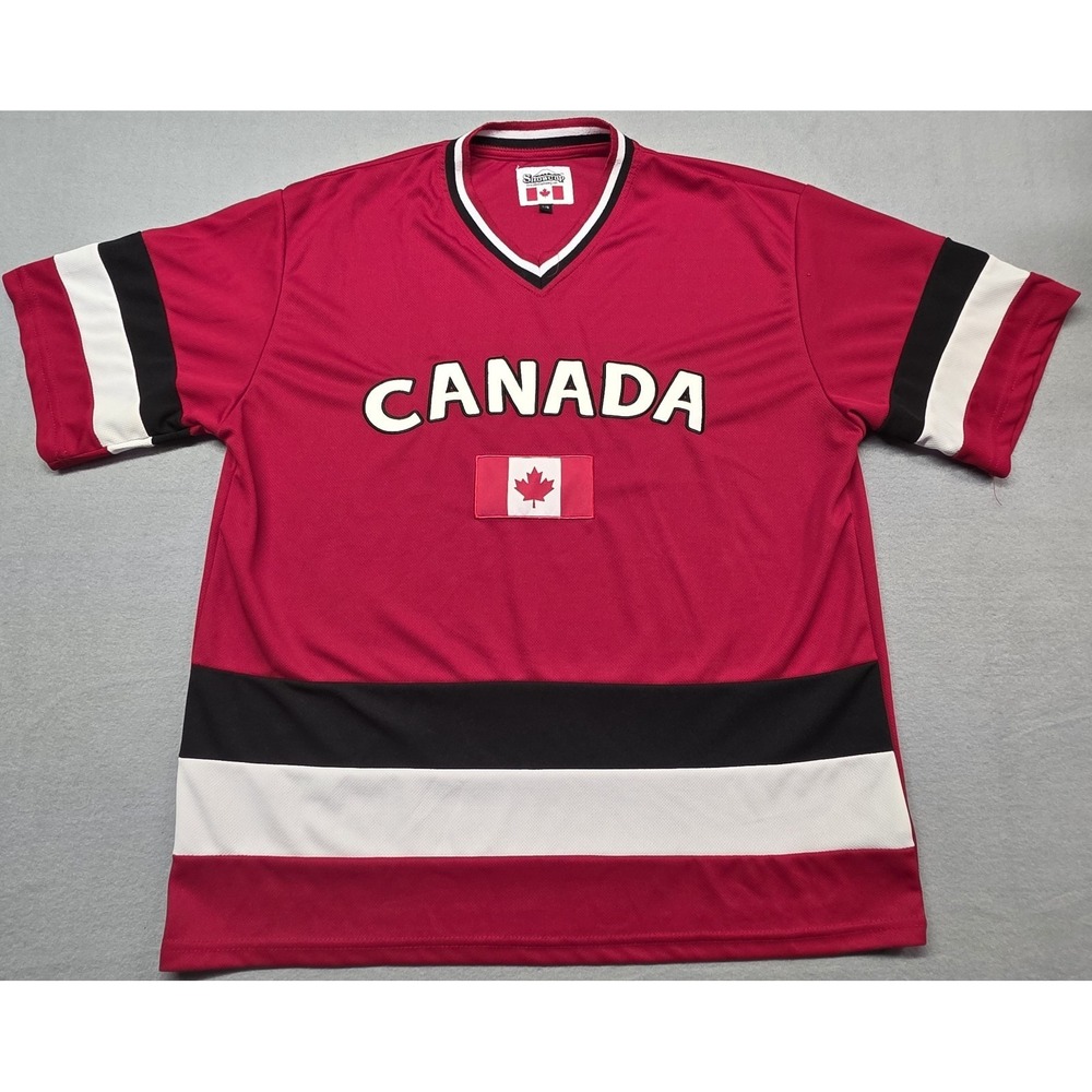 Vintage Snowcap Trading Team Canada Hockey Jersey Size Men Large Red White